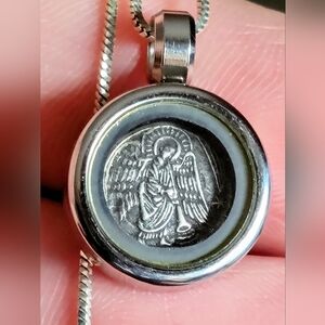 15mm Handmade .999 Fine Silver Angel Amulet / Pendant / Charm - New - Rare Find